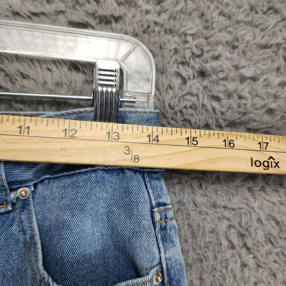 Shein Skirt Womens 6 Medium Wash Stretch Slit Straight Denim *Read* - Picture 6 of 12